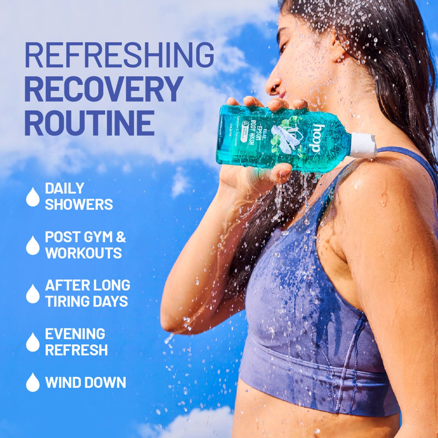 hoop Epsom Body Wash Epsom Salt Infused Shower Gel With Lavender Oil For Muscle Relaxing