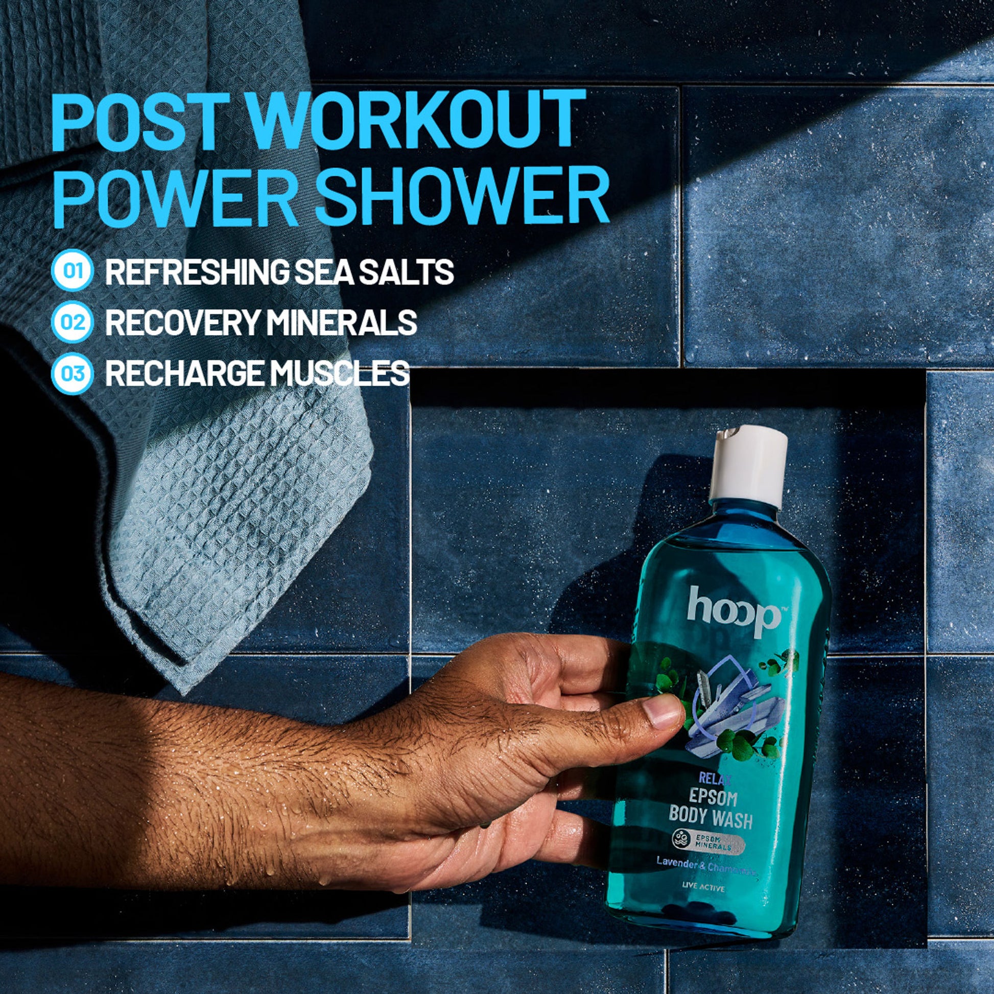 hoop Epsom Body Wash Epsom Salt Infused Shower Gel With Lavender Oil For Muscle Relaxing