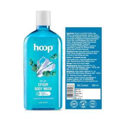 hoop Epsom Body Wash Epsom Salt Infused Shower Gel With Lavender Oil For Muscle Relaxing
