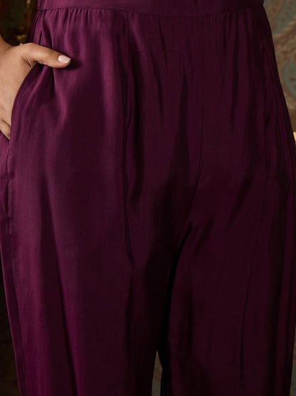 Indyancart IE Floral Embroidered Kurta With Trousers & Dupatta