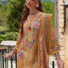 Dhiyona IE Women Floral Embroidered Beads and Stones Linen Kurta, Trousers With Dupatta