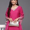Dhiyona VA Women's Floral Embroidered Thread Work Kurta with Embroidered Trousers & Dupatta