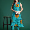 Dhiyona IE Floral Printed Pure Cotton Kurta with Trousers