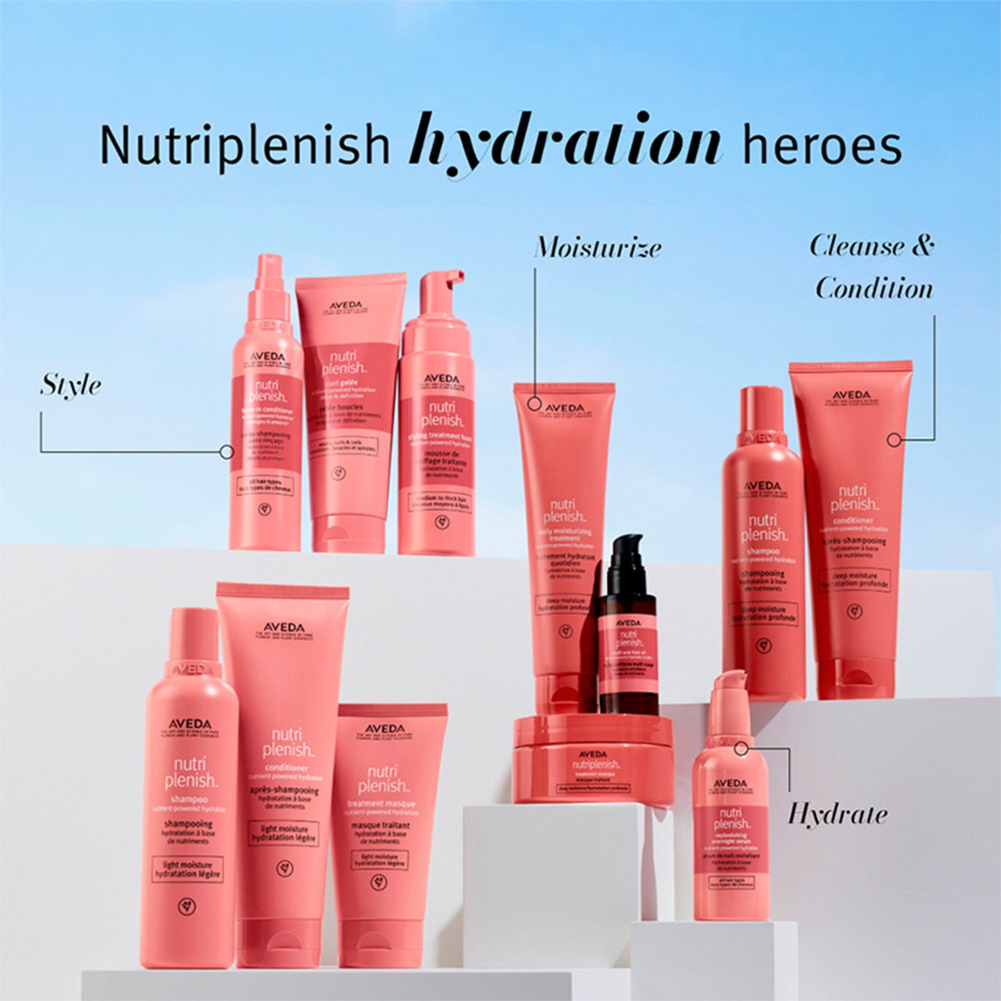 Aveda Nutriplenish Leave-In-Conditioner Spray for Dry & Frizzy Hair with Heat Protection Upto 230 C