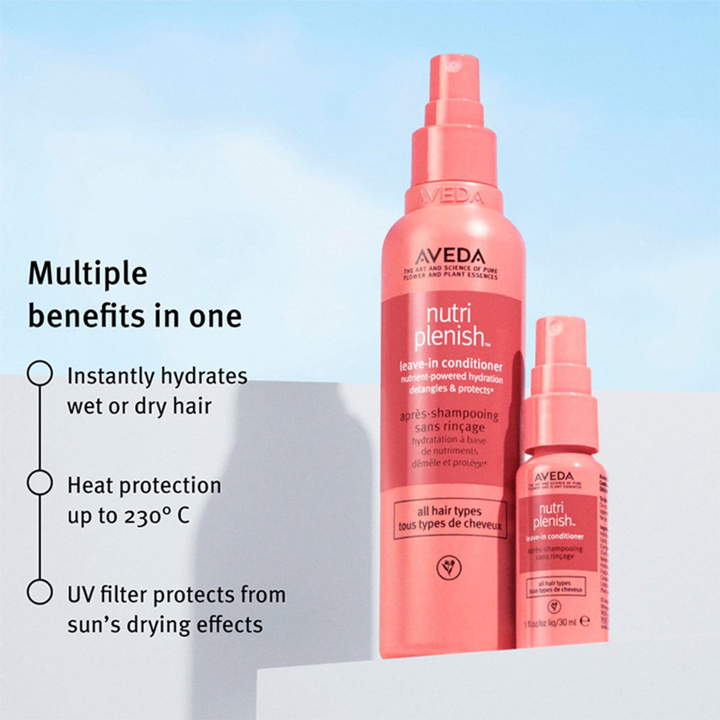 Aveda Nutriplenish Leave-In-Conditioner Spray for Dry & Frizzy Hair with Heat Protection Upto 230 C