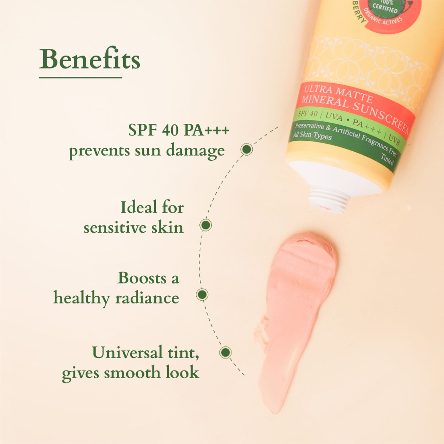 Lotus Organics+ Ultra Matte Mineral Sunscreen SPF 40 PA+++ - 100% Chemical Free