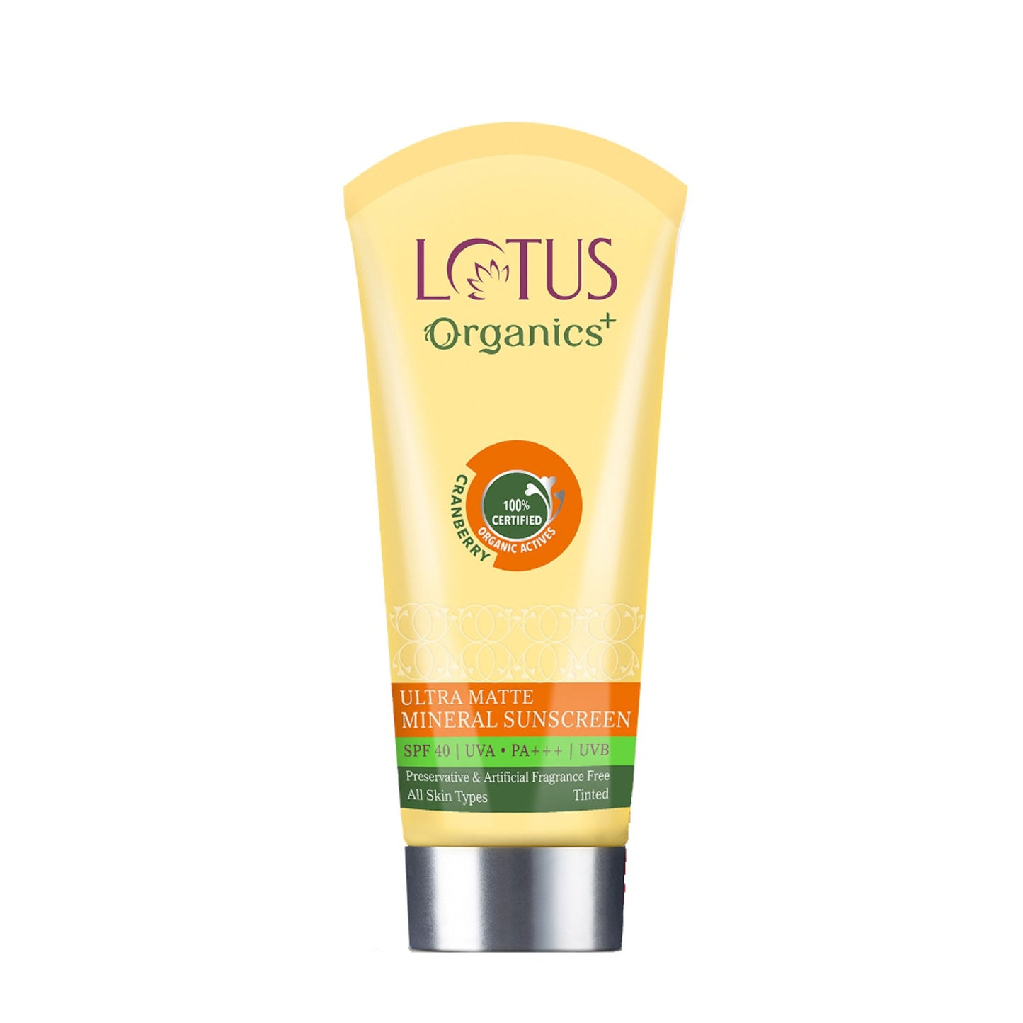 Lotus Organics+ Ultra Matte Mineral Sunscreen SPF 40 PA+++ - 100% Chemical Free