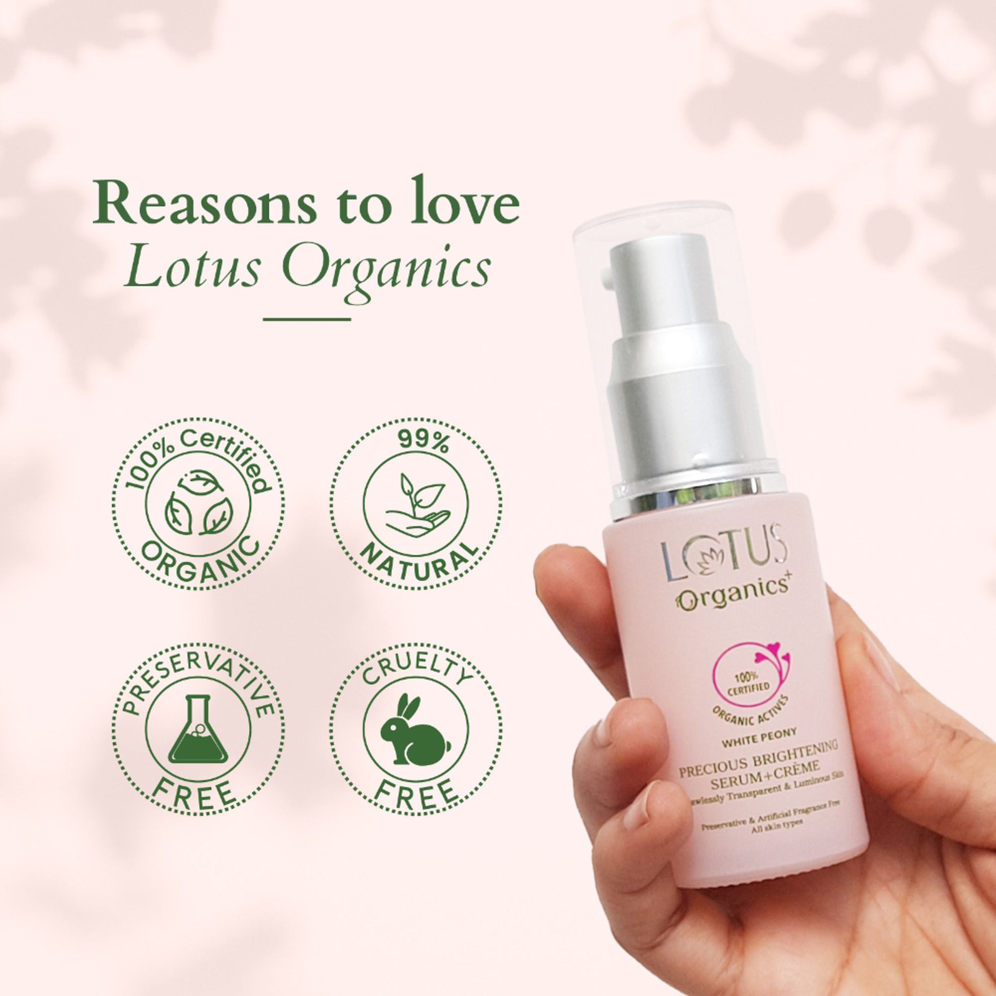 Lotus Organics Precious Brightening Serum + Creme