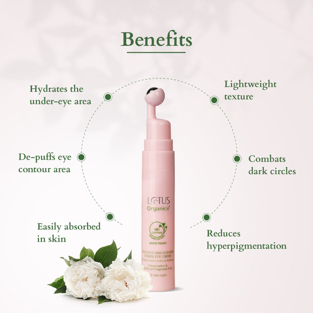Lotus Organics + Precious Brightening Under Eye Creme