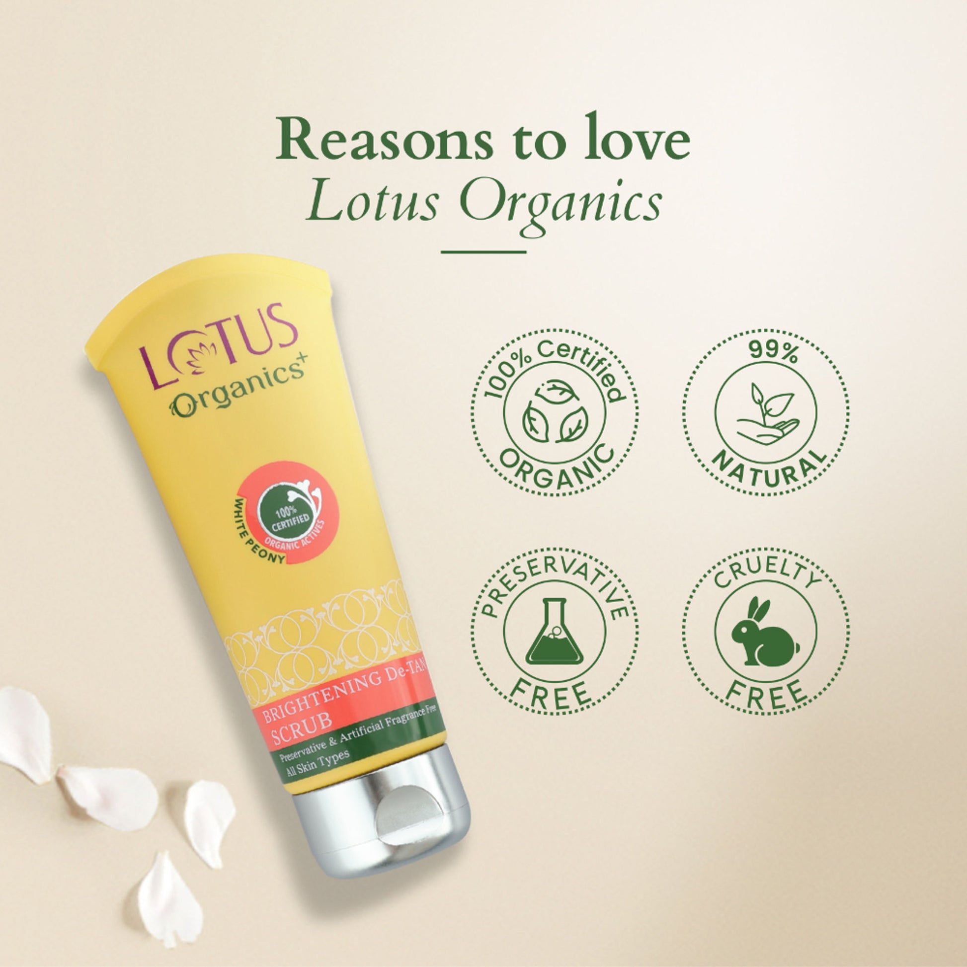 Lotus Organics + Brightening De-Tan Scrub