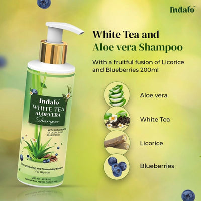 Indalo White Tea Aloe Vera Shampoo For Oily Hair