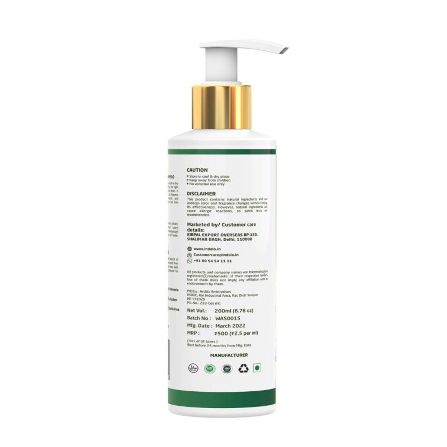 Indalo White Tea Aloe Vera Shampoo For Oily Hair