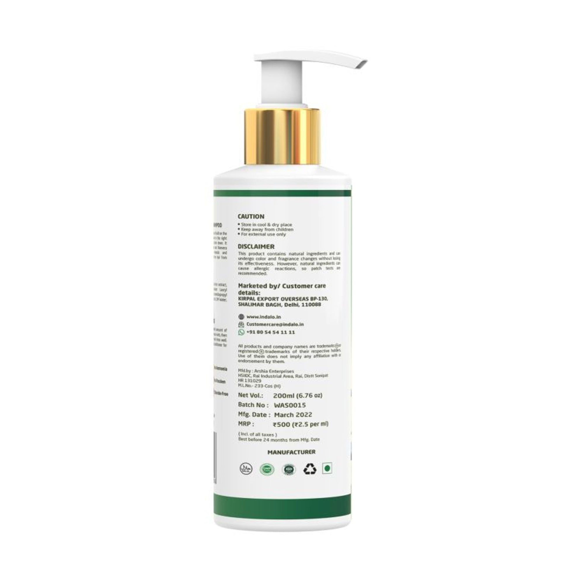Indalo White Tea Aloe Vera Shampoo For Oily Hair