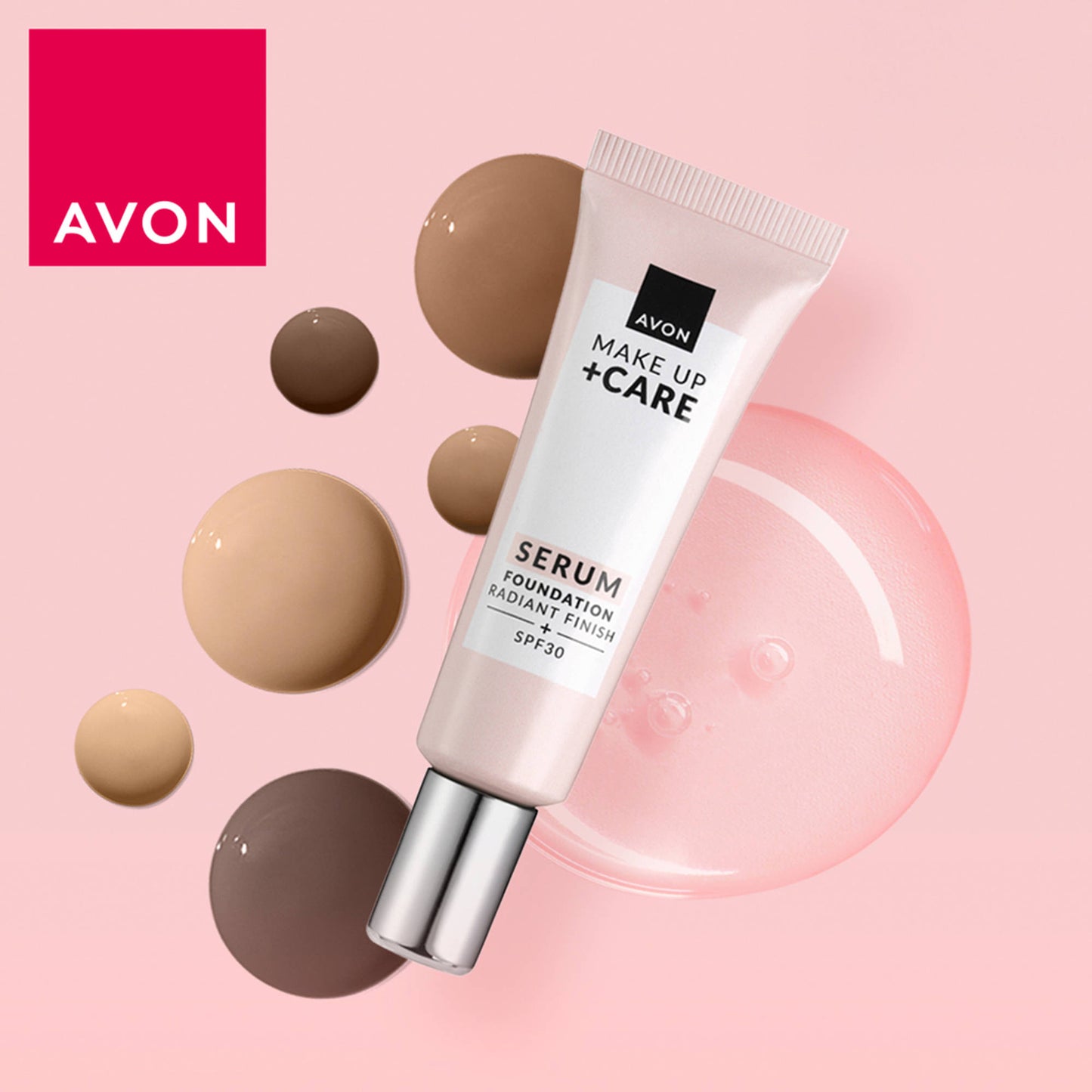 Avon Make Up+ Care Serum Foundation - Medium Beige