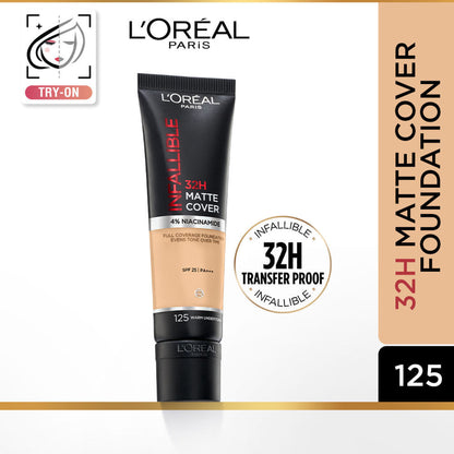 L’Oreal Paris Infallible 32H Matte Cover Liquid Foundation - 125 Warm Undertone