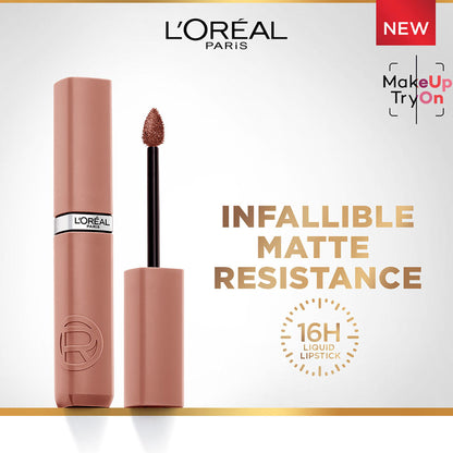 LOreal Paris Infallible Matte Resistance Lipstick, Transfer Resistant Formula - Lazy Sunday 150 - 105 Breakfast In Bed