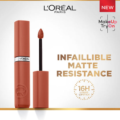 LOreal Paris Infallible Matte Resistance Lipstick, Transfer Resistant Formula - Lazy Sunday 150 - 115 Snooze Your Alarm