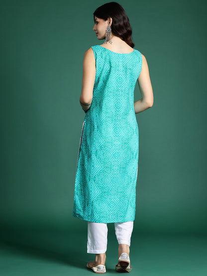 Dhiyona IE Bandhani Printed Straight Kurta