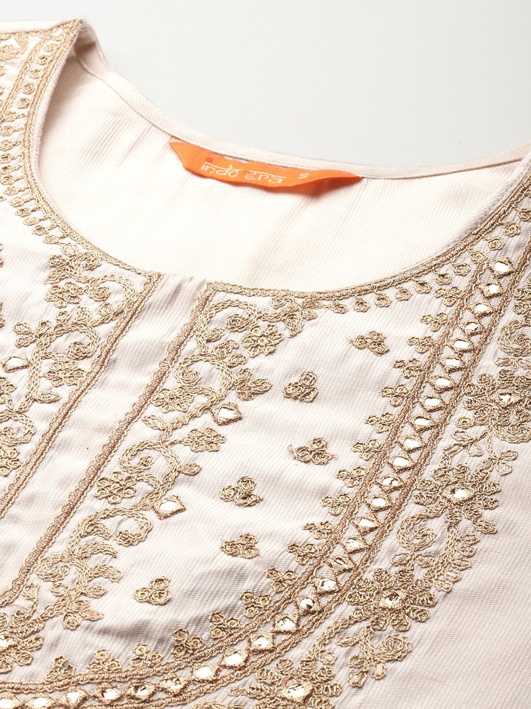 Indyancart IE Women Ethnic Motifs Embroidered Regular Liva Kurta with Trousers & With Dupatta