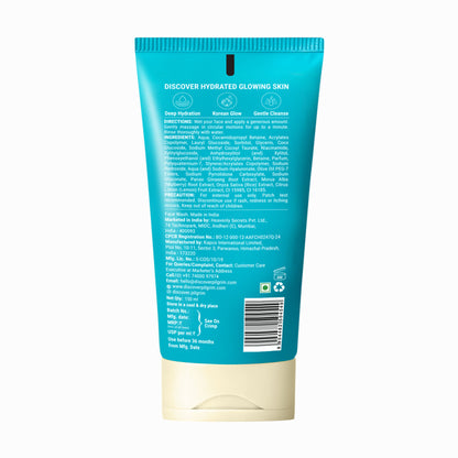Pilgrim Korean Rice Water & 2% Niacinamide Hydra Glow Gel Face Wash Hydrated Glass Glowing Skin