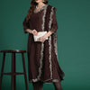Indyancart IE Floral Embroidered Liva Kurta with Trousers & With Dupatta