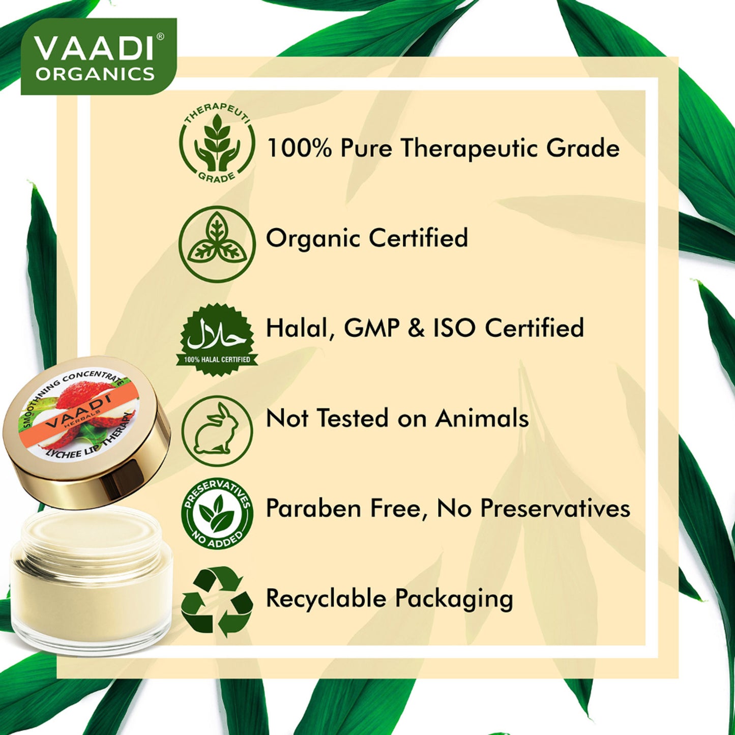 Vaadi Herbals Lychee Lip Therapy - Pack Of 2