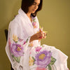 Dhiyona IE Floral Embroidered Thread Work V-Neck Liva Kurta with Trousers & Dupatta