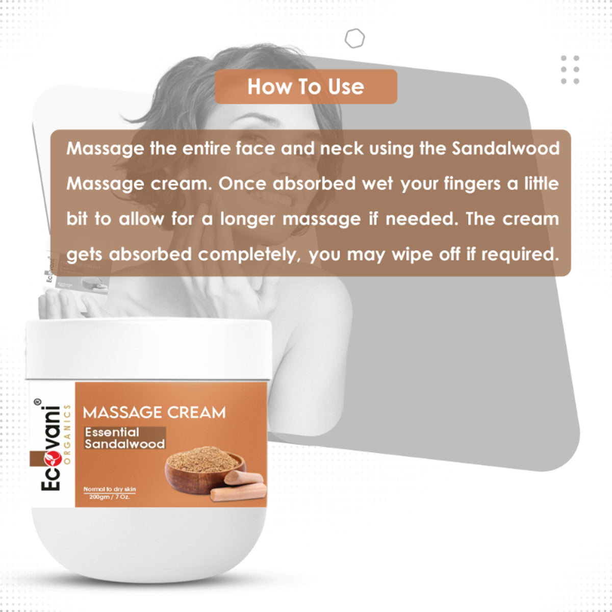 ECOVANI Essential Sandalwood Massage Cream