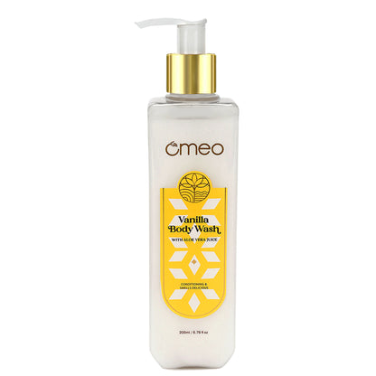 Omeo Vanilla Body Wash & Shower Gel With Aloe Vera, Daily Gentle Cleanser For Revitalized Skin