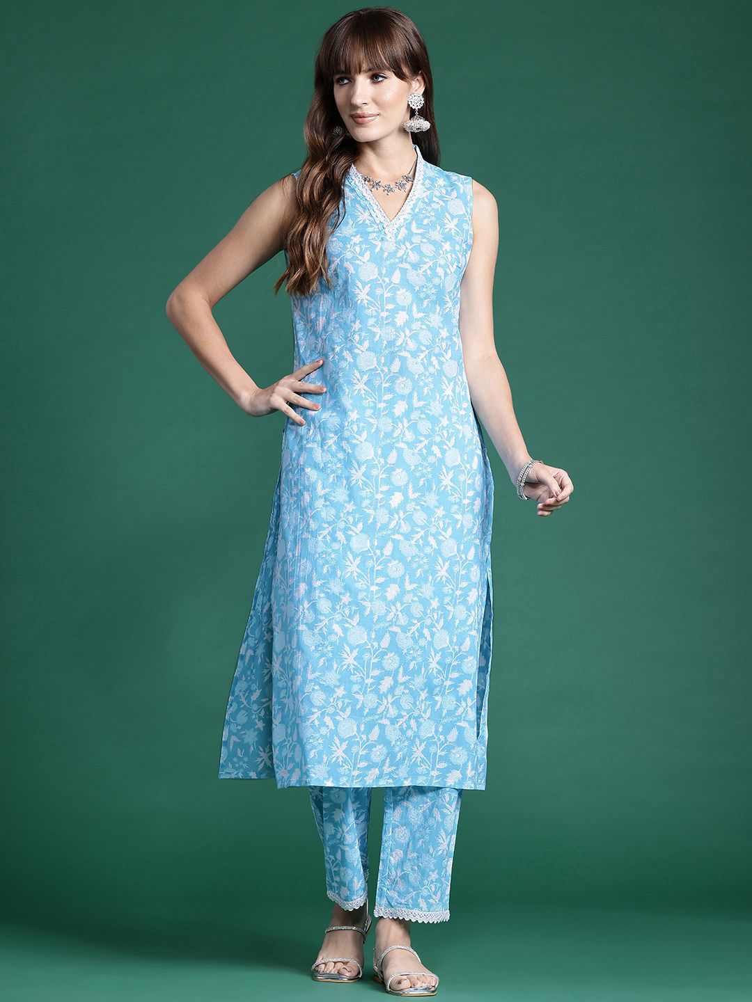 Dhiyona IE Floral Printed Pure Cotton Co-Ords