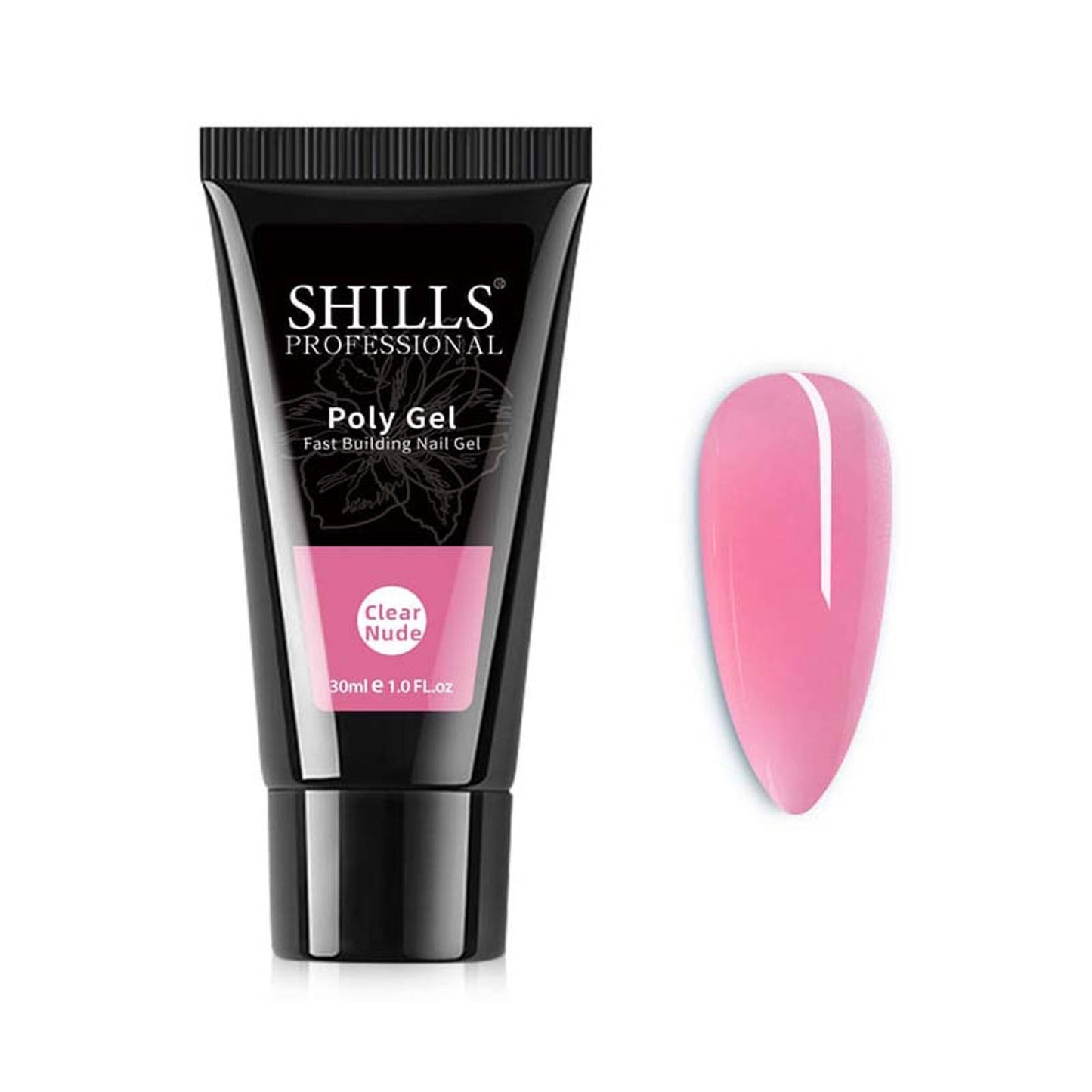 Shills Professional Nail Poly Gel - Clear Nude