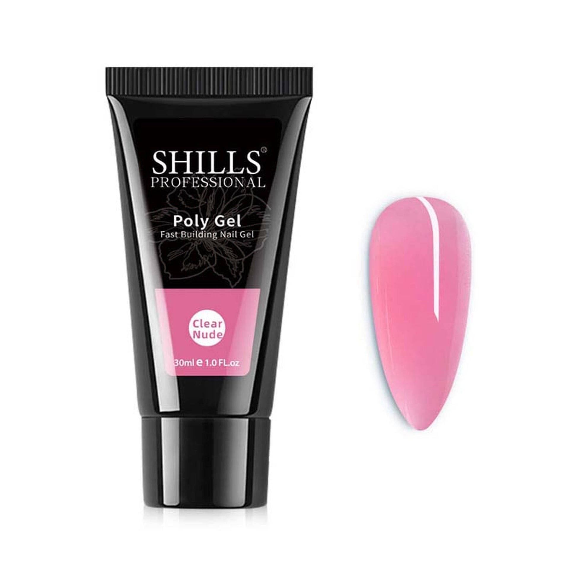 Shills Professional Nail Poly Gel - Clear Nude