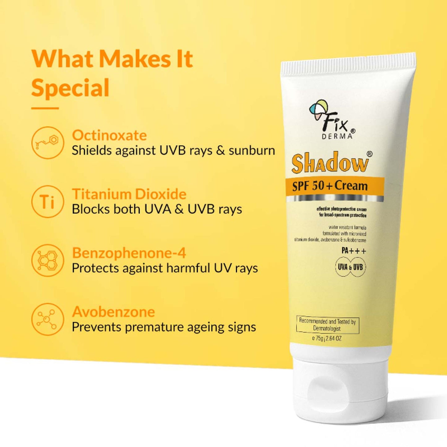 Fixderma Shadow SPF 50+ Cream To Protect Broad Spectrum