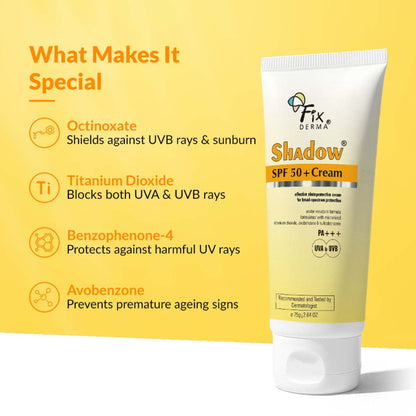 Fixderma Shadow SPF 50+ Cream To Protect Broad Spectrum