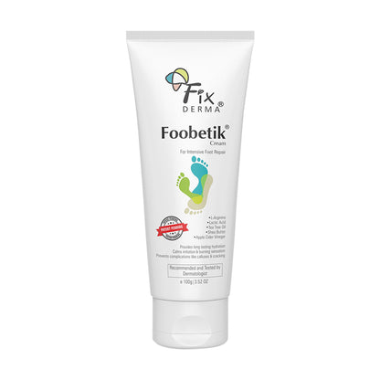 Fixderma Foobetik Foot Cream with Lactic Acid & Shea Butter for Cracked Heels & Rough Feet