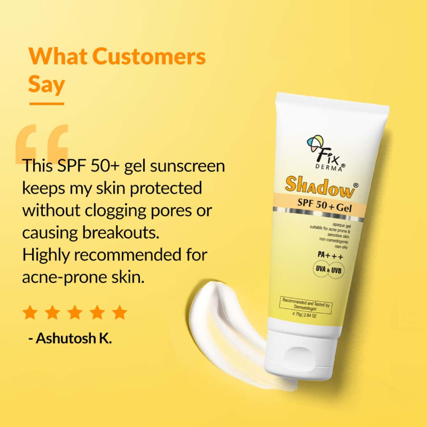 Fixderma Shadow Sunscreen SPF 50+ Gel For Oily Skin