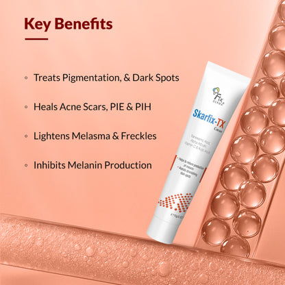 Fixderma Tranexamic Acid + 2%Kojic Acid + 1%Arbutin SKARFIX TX Face Cream For Pigmentation