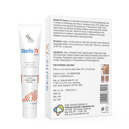 Fixderma Tranexamic Acid + 2%Kojic Acid + 1%Arbutin SKARFIX TX Face Cream For Pigmentation