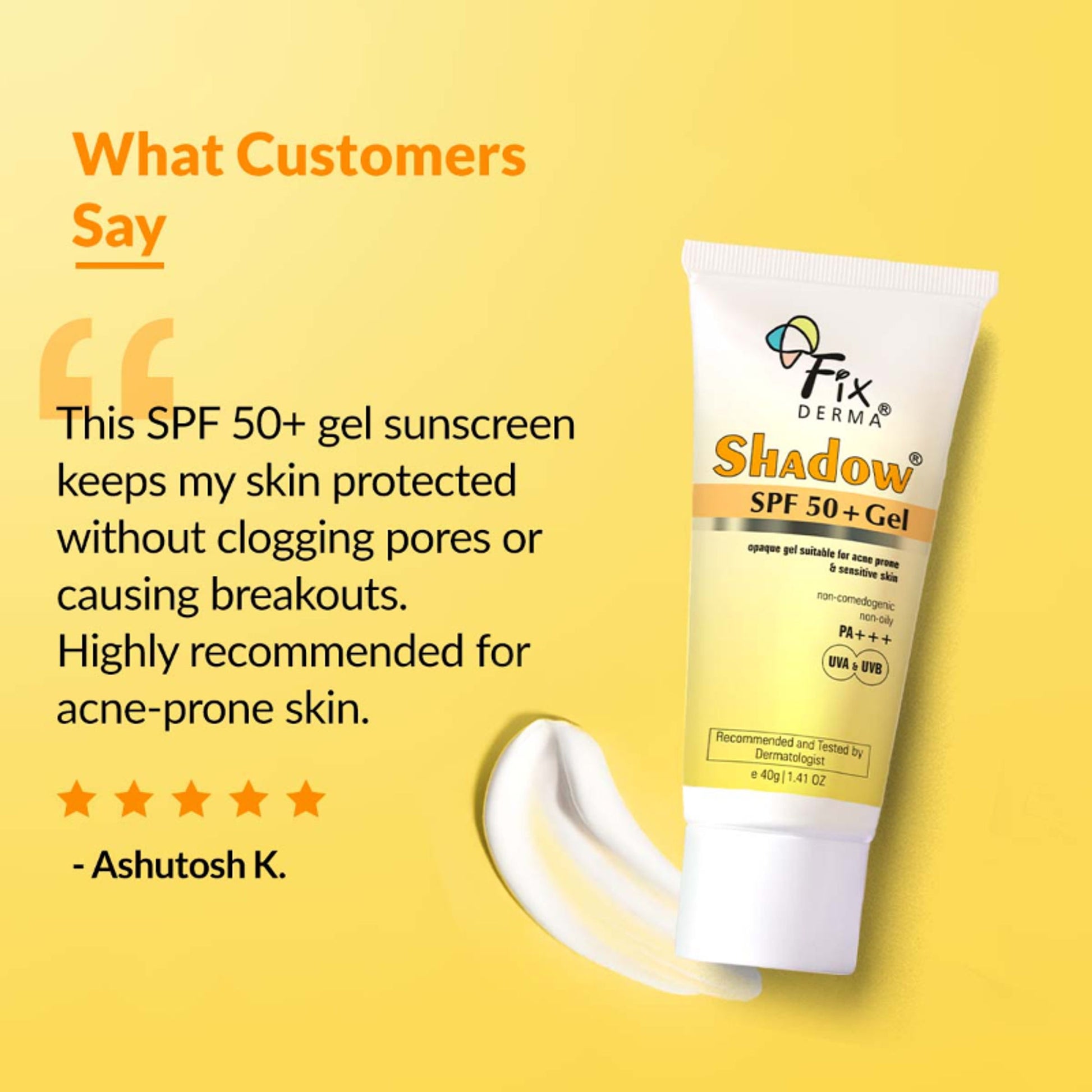 Fixderma Shadow Sunscreen SPF 50+ Gel For Oily Skin