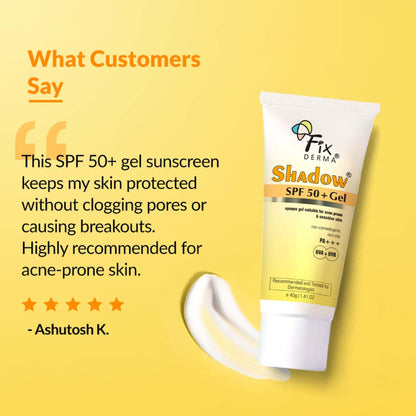 Fixderma Shadow Sunscreen SPF 50+ Gel For Oily Skin