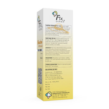 Fixderma Shadow Sunscreen SPF 50+ Gel For Oily Skin