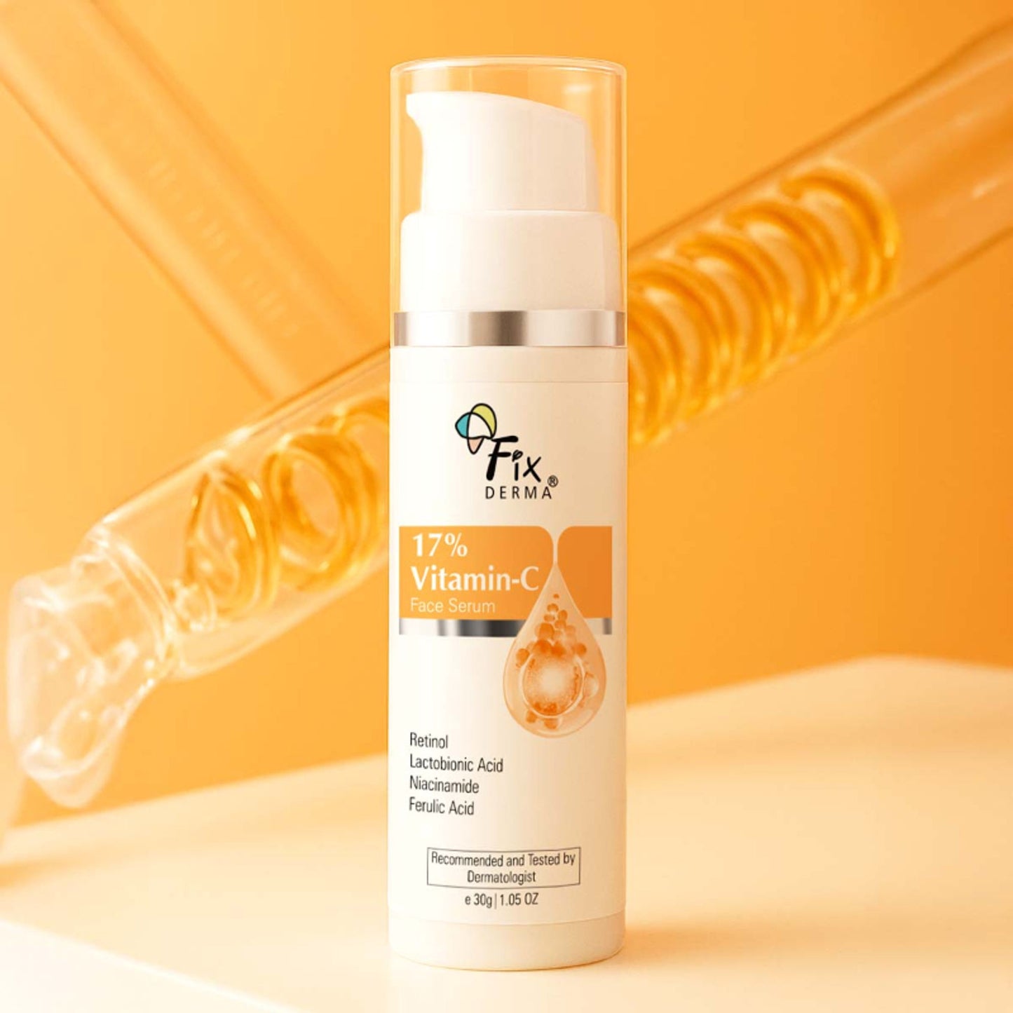 Fixderma 17% Vitamin C Face Serum With Retinol & Niacinamide