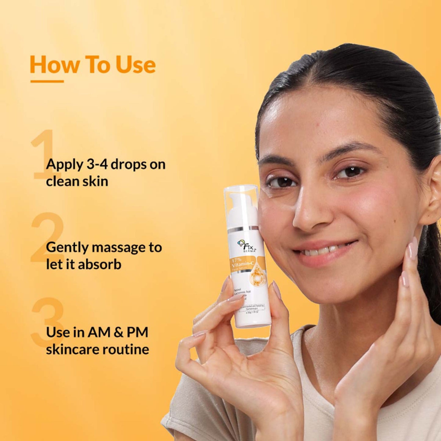 Fixderma 17% Vitamin C Face Serum With Retinol & Niacinamide