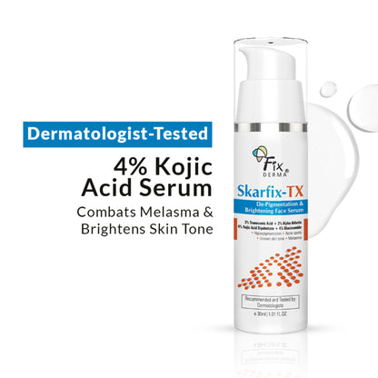 Fixderma Skarfix Tx Serum 3% Tranexamic Acid +2% Alpha Arbutin + 4% Kojic Acid + 4% Niacinamide