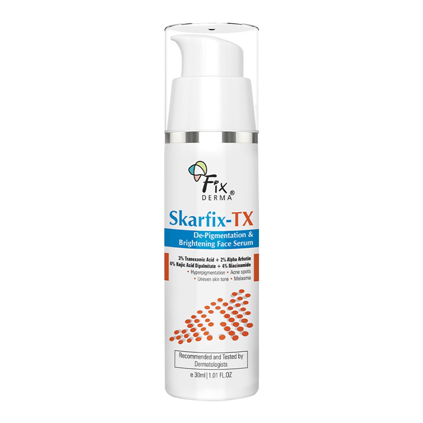 Fixderma Skarfix Tx Serum 3% Tranexamic Acid +2% Alpha Arbutin + 4% Kojic Acid + 4% Niacinamide