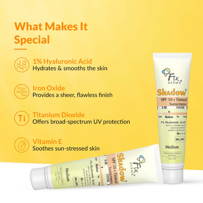 Fixderma Shadow Tinted Sunscreen Deep SPF 50 PA+++ Sunscreen - Medium