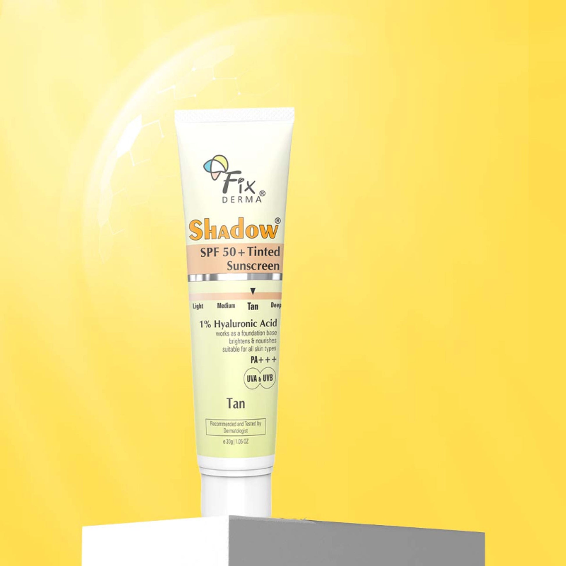 Fixderma Shadow Tinted Sunscreen Deep SPF 50 PA+++ Sunscreen - Tan