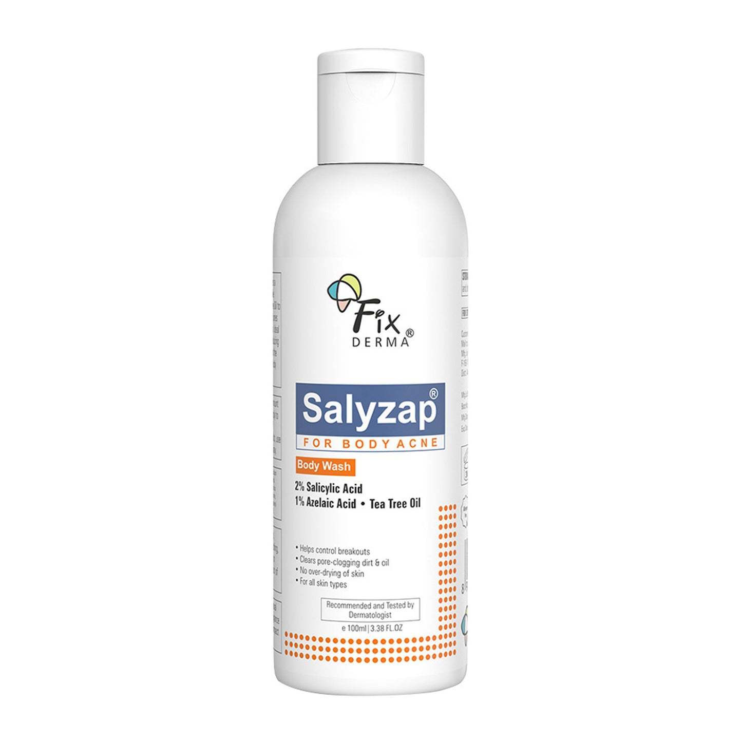 Fixderma Salyzap 2% Salicylic Acid Body Wash Acne Control Back Acne Body Wash for Women & Men