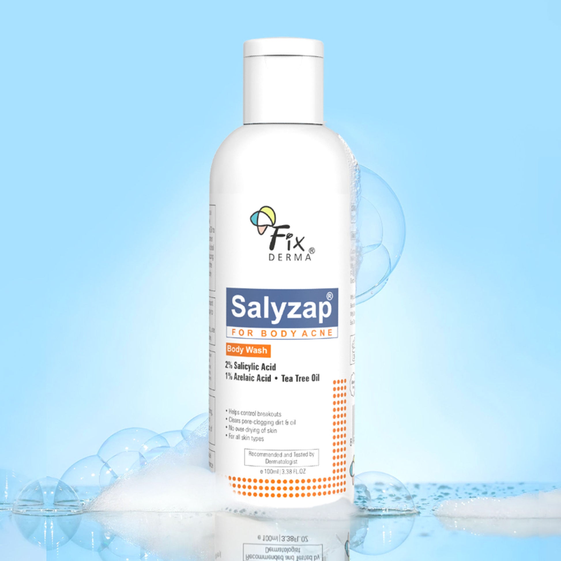 Fixderma Salyzap 2% Salicylic Acid Body Wash Acne Control Back Acne Body Wash for Women & Men
