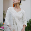 Dhiyona IE Floral Embroidered Thread Work Kurta with Trousers & Dupatta